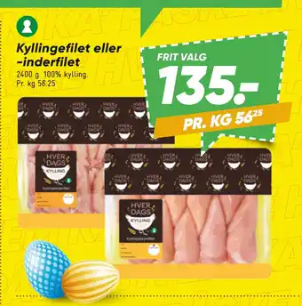 Bilka Kyllingefilet eller -inderfilet tilbud