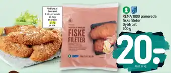 REMA 1000 REMA 1000 panerede fiskefileter Dybfrost 500 g tilbud