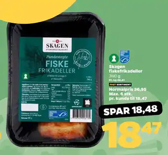 Netto Skagen fiskefrikadeller tilbud