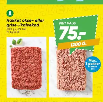 Bilka Hakket okse- eller grise-/kalvekød tilbud