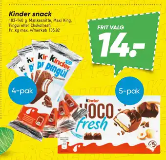 Bilka Kinder snack tilbud