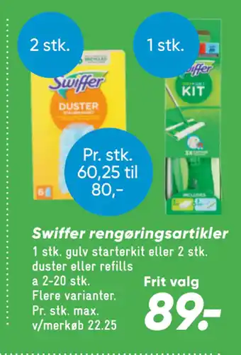 Bilka Swiffer rengøringsartikler tilbud