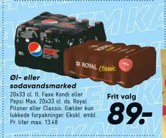 Bilka Øl eller sodavandsmarked tilbud