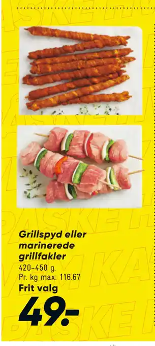 Grillspyd eller marinerede grillfakler