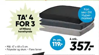 Bilka TA’ 4 FOR 3 af Milano havehynde tilbud