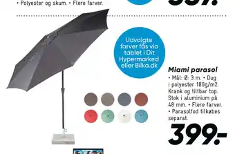 Bilka Miami parasol tilbud