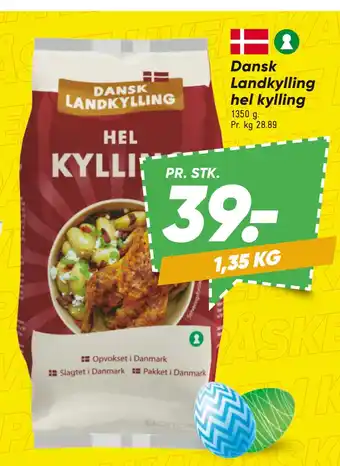 Bilka Dansk Landkylling hel kylling tilbud