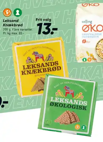 Bilka Leksand Knækbrød tilbud