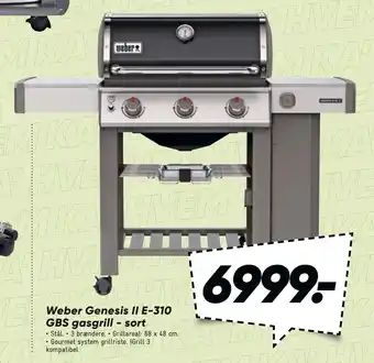 Bilka Weber Genesis II E-310 GBS gasgrill - sort tilbud