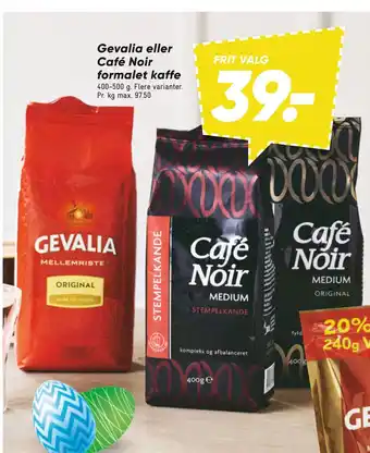 Bilka Gevalia eller Café Noir formalet kaffe tilbud
