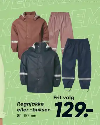 Regnjakke eller -bukser