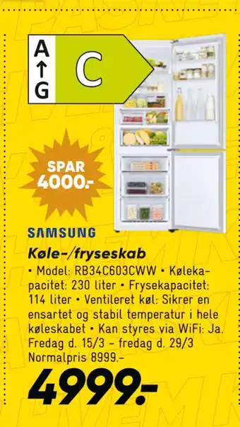 Bilka Køle-/fryseskab tilbud