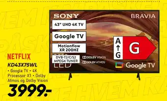 Bilka SONY KD43X75WL tilbud