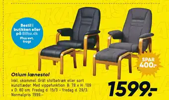Bilka Otium lænestol tilbud