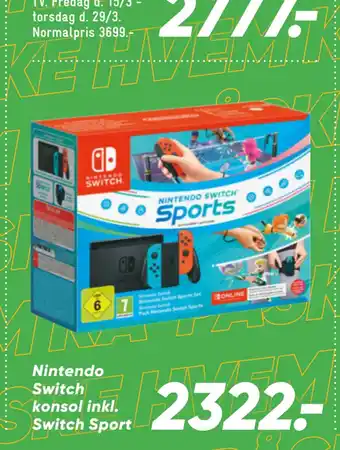 Bilka Nintendo Switch konsol inkl. Switch Sport tilbud