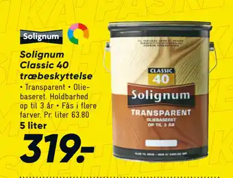 Bilka Solignum Classic 40 træbeskyttelse tilbud