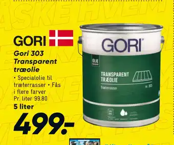 Bilka Gori 303 Transparent træolie tilbud