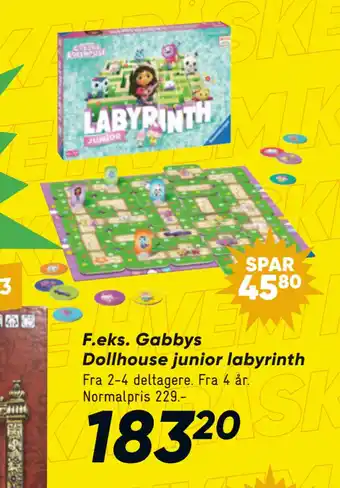 Bilka Gabbys Dollhouse junior labyrinth tilbud