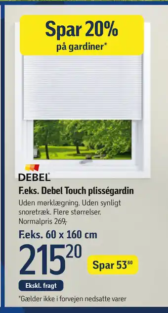 Føtex Debel Touch plisségardin tilbud