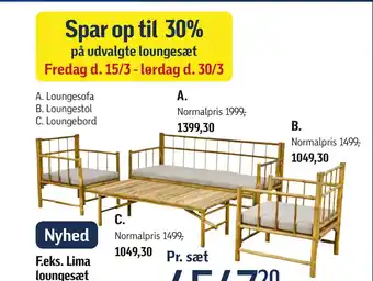 Føtex Loungebord tilbud