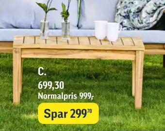 Føtex Zamora loungebord tilbud