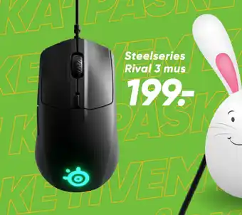 Bilka Steelseries Rival 3 mus tilbud