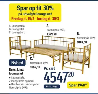 Føtex Lima loungesæt tilbud