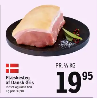SPAR Flæskesteg af Dansk Gris tilbud