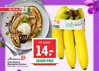 SPAR Grøn Balance Økologiske Bananer tilbud