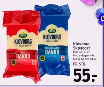 SPAR Skæreost Danbo Mellemlagret tilbud