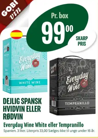 Min Købmand Spansk Rødvin tilbud