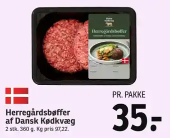 SPAR Herregårdsbøffer af Dansk Kødkvæg tilbud