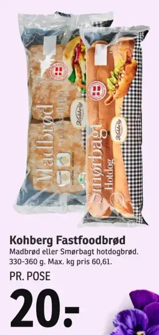 SPAR Kohberg Fastfoodbrød tilbud