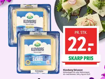 SPAR Klovborg Skiveost tilbud