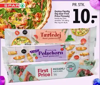 SPAR Gestus Færdig Dej eller First Price Pizzadej tilbud