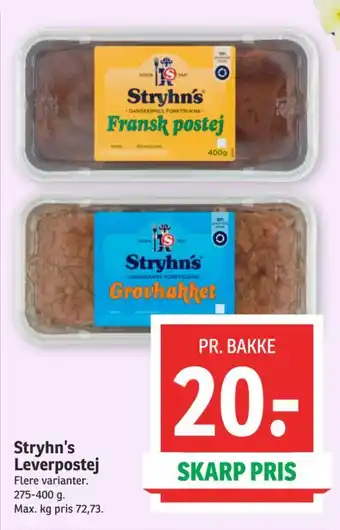 SPAR Stryhn's Leverpostej tilbud