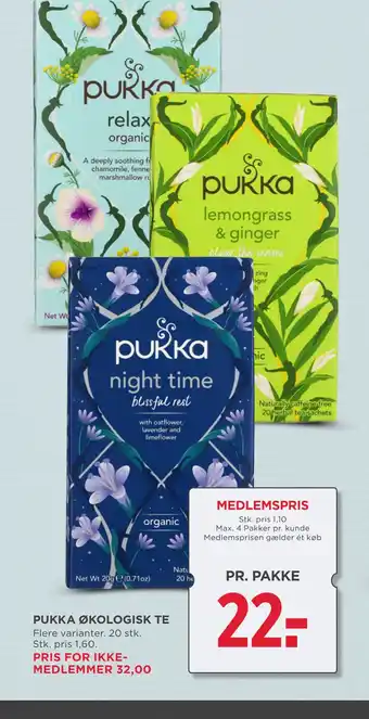 MENY PUKKA ØKOLOGISK TE tilbud