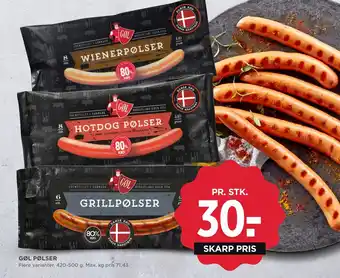 MENY GØL PØLSER tilbud