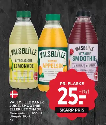 MENY VALSØLILLE DANSK JUICE, SMOOTHIE ELLER LEMONADE tilbud