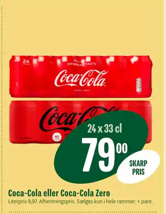 Min Købmand Coca-Cola eller Coca-Cola Zero tilbud
