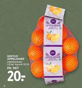 MENY GESTUS APPELSINER tilbud