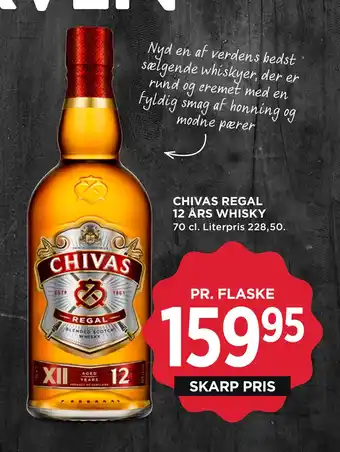 MENY CHIVAS REGAL 12 ÅRS WHISKY tilbud