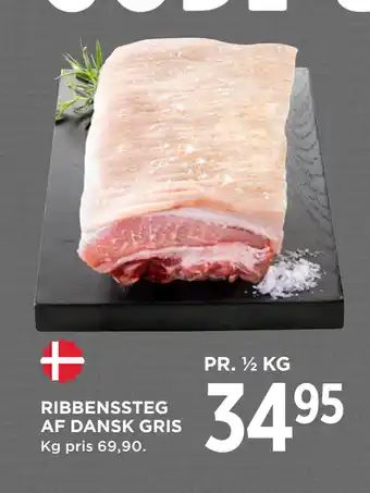 MENY RIBBENSSTEG AF DANSK GRIS tilbud