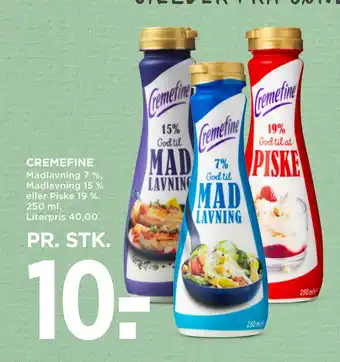 MENY CREMEFINE tilbud