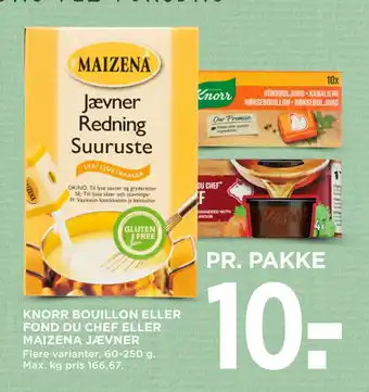 MENY KNORR BOUILLON ELLER FOND DU CHEF ELLER MAIZENA JÆVNER tilbud