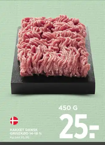 MENY HAKKET DANSK GRISEKØD 14-18 % tilbud