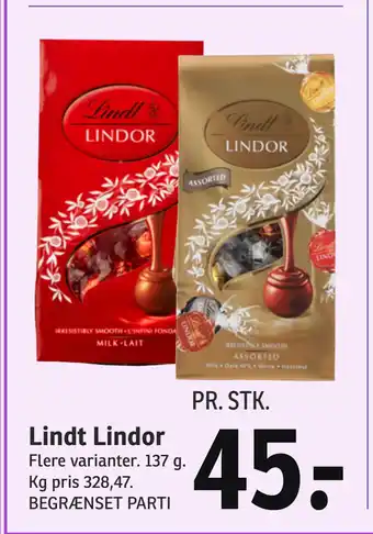 SPAR Lindt Lindor tilbud