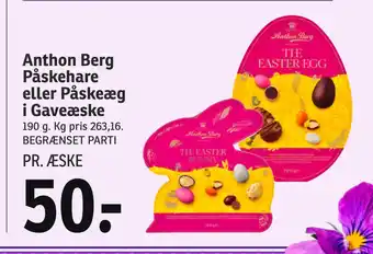 SPAR Anthon Berg Påskehare eller Påskeæg i Gaveæske tilbud