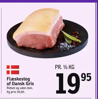 SPAR Flæskesteg af Dansk Gris tilbud