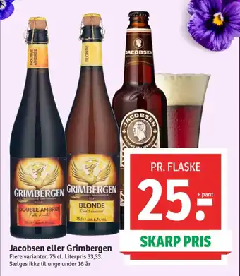 SPAR Jacobsen eller Grimbergen tilbud